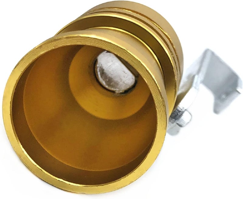 DEVMO 2pcs XL Size Aluminum Alloy Universal Turbo Sound Exhaust Muffler Pipe Whistle Car Roar Maker (XL-Gold) - Image 5